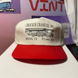 1990s Crocker Crane Co Vintage Red / Cream Snapback Hat