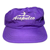 1980s Alcapulco Purple Nylon Retro Snapback Hat