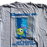 Pixar Monsters Inc We Scare Because We Care Movie T-shirt