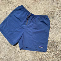 Patagonia Navy Blue Baggies Elastic Waist Shorts