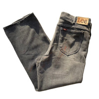 1980s Lee Vintage Black Fading White Stitch True Vintage Denim Jeans