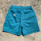 Vintage Lee Turquoise Cotton Elastic Waist Shorts