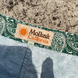 Mollusk California Green White Swim Trunks Board Shorts