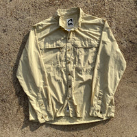 Mountain Khakis Long Sleeve Cream Button Up Lightweight Hiking Shirt