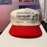 1990s Crocker Crane Co Vintage Red / Cream Snapback Hat