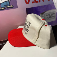 1990s Crocker Crane Co Vintage Red / Cream Snapback Hat