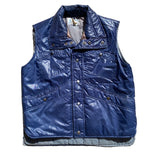 1990s Alpine Ski Vintage Blue Zip Up Puffer Vest