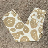 Bailey Rose Smiley Face Tan / White Cotton Jeans