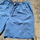 Mens Free Fly Breeze Shorts Blue Elastic Waist Athletic Shorts