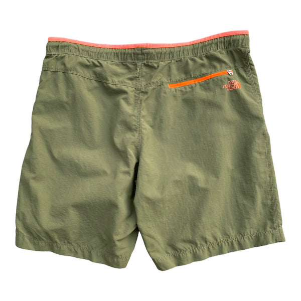 The North Face Mens Green / Orange Nylon Hiking Shorts