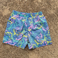 Mens Chubbies Multicolor Pastel Shark Patterned Swim Trunk Shorts