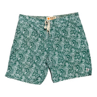 Mollusk California Green White Swim Trunks Board Shorts