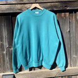 1990s Hanes Heavyweights Turquoise Vintage Crewneck Sweatshirt