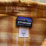 Mens Patagonia Collared Button Up Orange Plaid Shirt