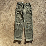 Vintage Carhartt Green Double Knee Dungaree Fit Pants