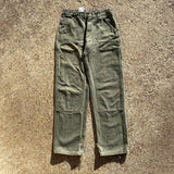 Vintage Carhartt Green Double Knee Dungaree Fit Pants