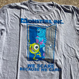 Pixar Monsters Inc We Scare Because We Care Movie T-shirt