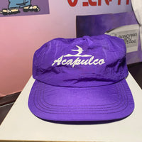 1980s Alcapulco Purple Nylon Retro Snapback Hat