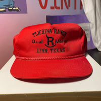 1990s Tijerina Ranch Quail Master Vintage Red Snapback Embroidered Hat