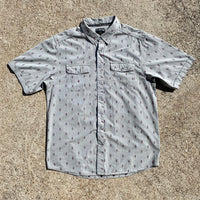 Kavu Short Sleeve Embroidered Collared Button Up Shirt