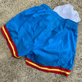 1990s Athletic Works Vintage Blue/Red/Yellow Polycotton Shorts