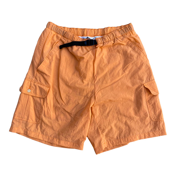Vintage Columbia Belted Orange Nylon Shorts