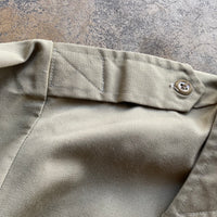 1970s Woolrich True Vintage Military Style Tan Button Up Collared Shirt