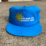 Vintage Blue Garland Texas Safety Team Nylon Rope Snapback Hat