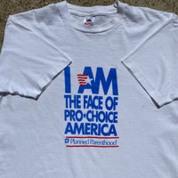 1990s Planned Parenthood I Am The Face Of Pro-Choice America Vintage T-shirt