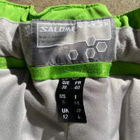 Salomon Icemania Lime Green and Black Belted Adjustable Insulated Snow Pants